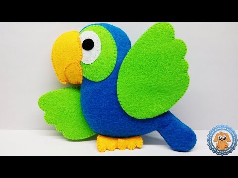 Видео: Игрушки из фетра от выкройки до конечного результата #003 Попугай из фетра