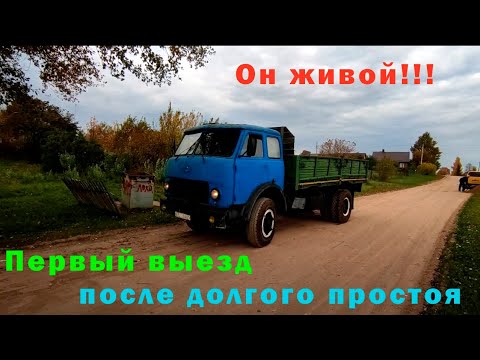 Видео: Маз 500  первый выезд после долгого простоя . Maz 500