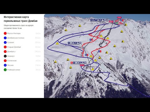 Видео: Все трассы Домбая.  02.03.2024