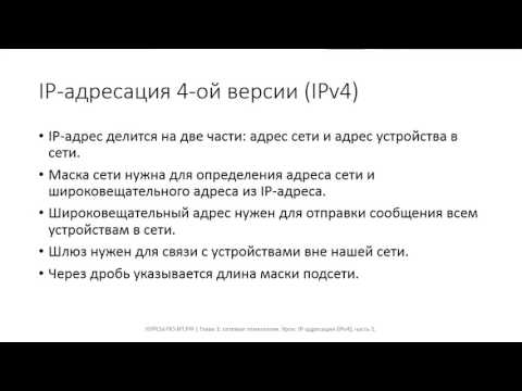 Видео: ✅ Глава 1. 13 IP адресация IPv4, часть 1