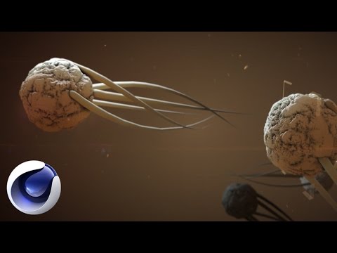 Видео: Частицы вируса в Cinema 4D.
