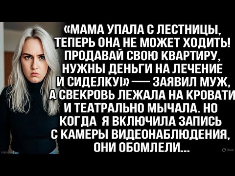 Видео: Мама упала с лестницы, теперь она не ходит! Продавай квартиру, нужны деньги на лечение! — заявил муж