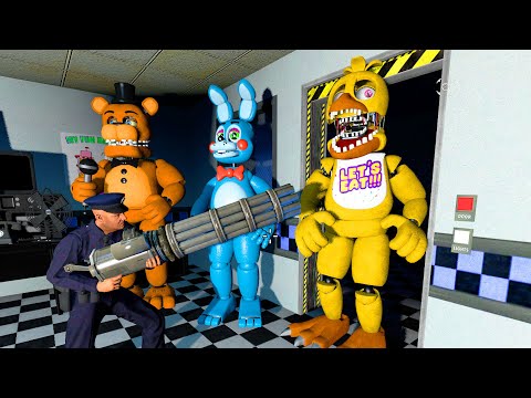 Видео: АНИМАТРОНИКИ ПУГАЮТ ОХРАННИКА FNAF COOP ЛУЧШЕЕ ► Garry's Mod