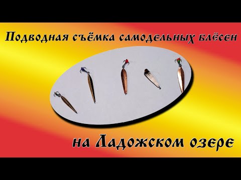 Видео: Подводная съёмка блёсен ручной работы на Ладоге