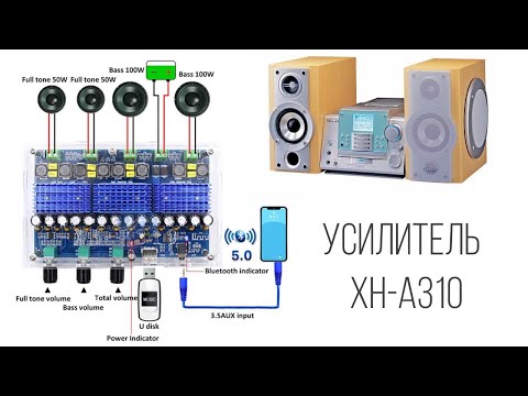 Видео: Усилитель 4 канала с Алиэкспресс XH-A310 + колонки от Samsung MM-ZB9