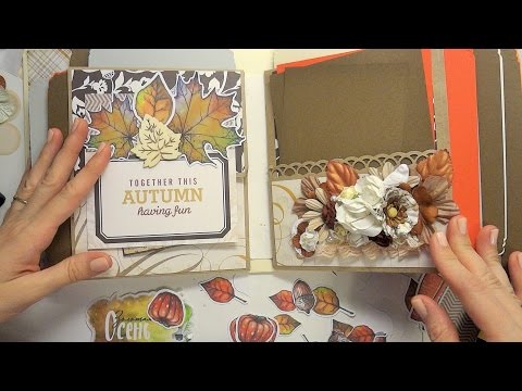 Видео: Декор, осенний альбом, 4 - Скрапбукинг мастер-класс / Aida Handmade