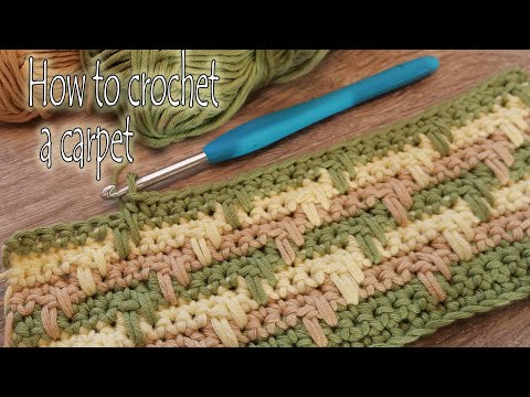 Видео: Вяжем шикарный ковер крючком из остатков пряжи How to crochet a carpet