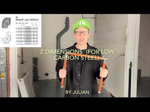 Видео: Размеры Z для трубопроводов из низкоуглеродистой стали с зазубринами на конце. (4K)
