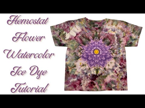 Видео: Узоры в технике тай-дай: акварельная жидкость Hemostat Flower и ледяной краситель