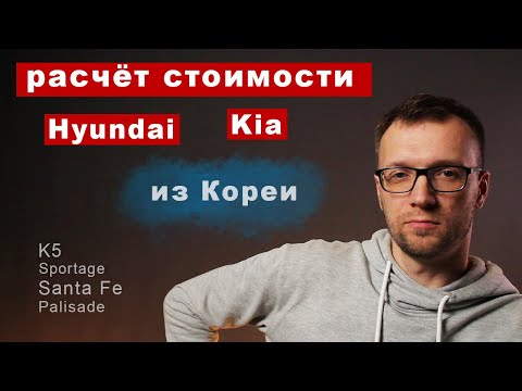 Видео: Считаю стоимость Hyundai и Kia из Кореи | K5, Sportage, SantaFe, Palisade