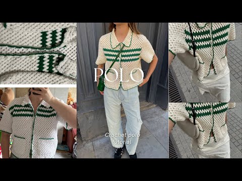 Видео: Вʼязане поло-футболка, безкоштовний МК | Crochet polo t-shirt tutorial | вʼязана футболка туторіал
