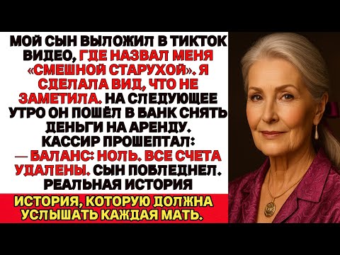 Видео: Тебе идёт это лицо старушка  написал мой сын в TikTok издеваясь надо мной.На следующий день его акк