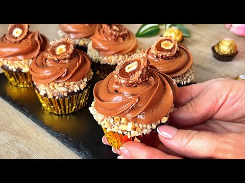 Видео: Ferrero Rocher🌰 Эти капкейки вы будете печь каждый день, просто и вкусно!
