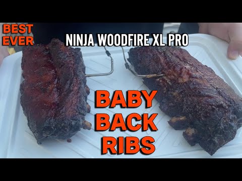 Видео: КОПЧЕНЫЕ! Ребрышки бэби-бэк на гриле NINJA WOODFIRE XL PRO
