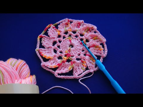 Видео: Crochet motifs* Круглые мотивы крючком. Уроки вязания для начинающих.  Мотивы крючком Урок 409
