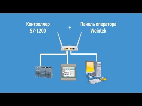 Видео: Контроллер Siemens S7-1200 + панель оператора Weintek. Обзор ПО для программирования.