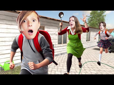 Видео: СКУЛБОЙ УБЕЖАЛ от злой Мамы и Сестры - скуфа ?