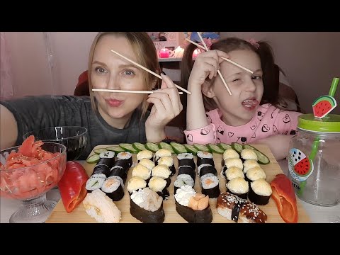 Видео: Мукбанг/РОЛЛЫ🍣СУШИ/Rolls/Sushi/Нас везде Ущемляют, даже здесь🤔 Много Приветов👋