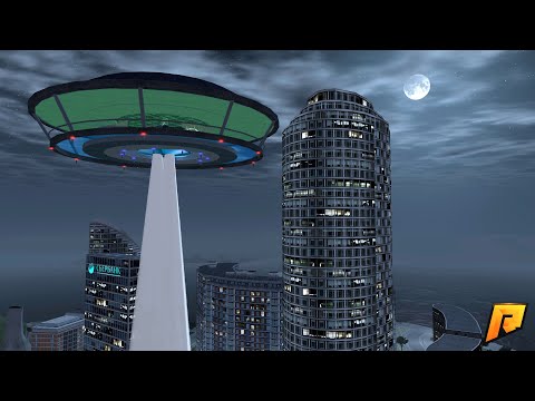 Видео: ВТОРЖЕНИЕ ИНОПЛАНЕТЯН! ТАРЕЛКА НЛО ЗАВИСЛА В ЦЕНТРЕ ГОРОДА | CRMP