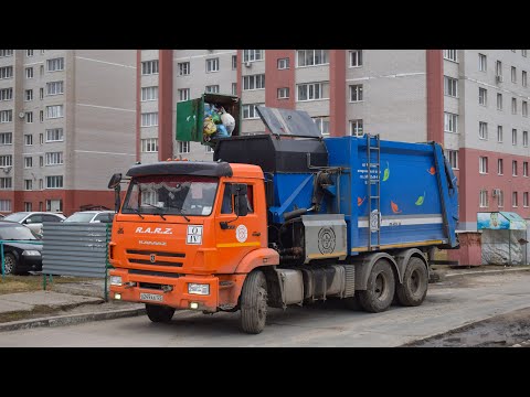 Видео: Мусоровоз МК-4554-08 на шасси КамАЗ-65115-50 (В 249 АА 122). / KAMAZ garbage truck.