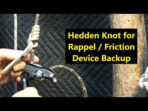 Видео: Узел Хедден для спуска по веревке или резервного фрикционного устройства