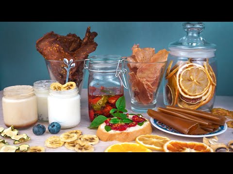 Видео: Что можно приготовить в СУШИЛКЕ? (чипсы, йогурт, пастила, вяленые томаты и угощение для животных)