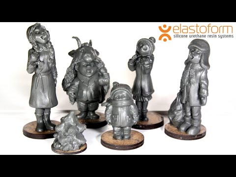 Видео: Как сделать силиконовую форму сложной статуэтки, отливка жидкими пластиками