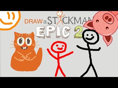 Видео: ПОГОНЯ ЗА СВИНКОЙ в игре СТИКМЕН Draw a Stickman EPIC 2 говорящий КОТ ДЖЕМ играет детский летсплей