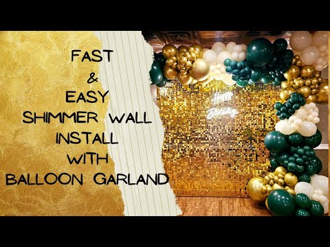 Видео: Гирлянда из воздушных шаров, установленная на мерцающей стене | Идеи оформления воздушными шарами...