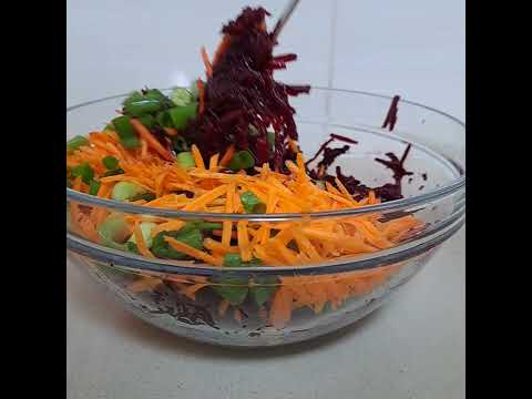 Видео: Вечерний  салат с морковкой и свеклой, 😍сьели за 2 минуты.