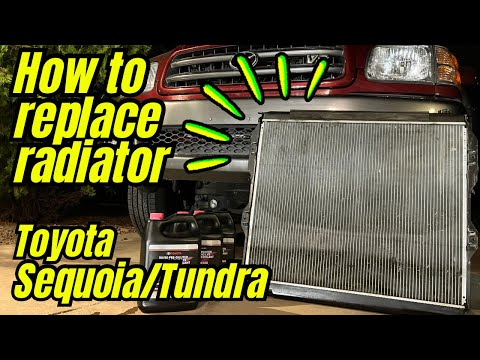 Видео: Как заменить радиатор на Toyota Sequoia, Tundra | 2001-2007 (1-е поколение)