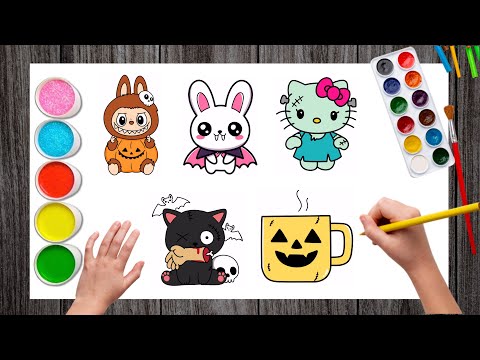 Видео: Длинная видеоколлекция лёгких рисунков для детей | Рисунки на воскресенье | Рисование на Хэллоуин