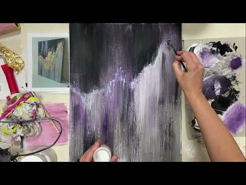 Видео: Абстракция со смолой и натуральным аметистом