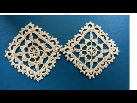 Видео: CROCHET Vintage lace square motif Кружевной квадрат  крючком под  старинное кружево