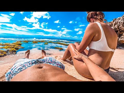 Видео: Бали без людей. Нудистский пляж мечты. Рыбалка на серфинге