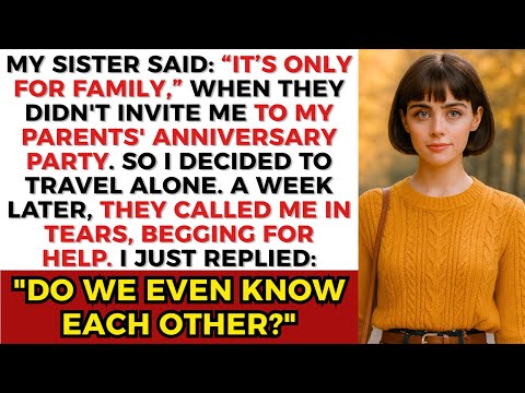 Видео: Моя сестра сказала: «Это только для семьи», когда меня не пригласили на годовщину свадьбы родител...