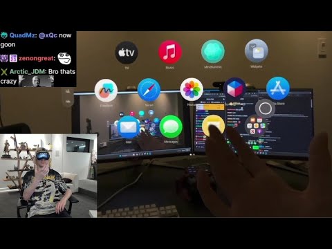 Видео: xQc впервые пробует Apple Vision Pro