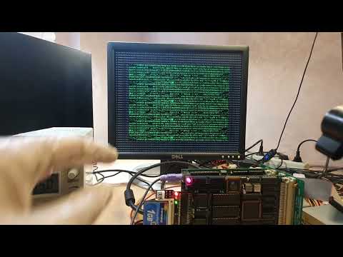 Видео: Ретрокомпьютинг 25. Работа цветного текстового адаптера VGA3 от Mr. John R. Coffman  с SBC 188.