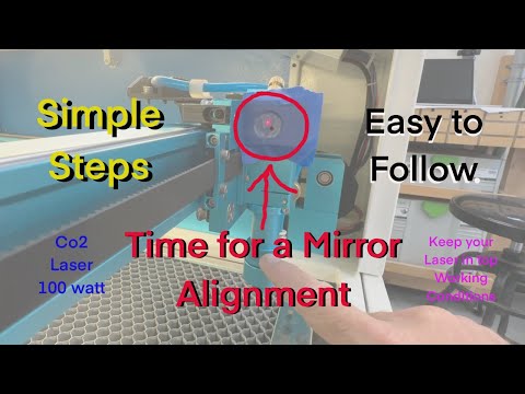 Видео: Процесс юстировки зеркала Thunder Laser Co2. Не пытайтесь, если не до конца понимаете устройство!