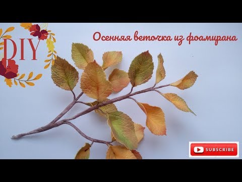 Видео: Осенняя веточка из фоамирана