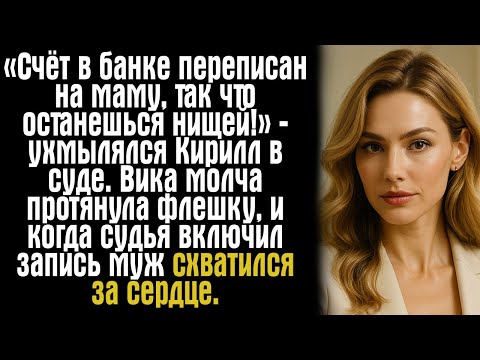 Видео: «Счёт в банке переписан на маму, так что останешься нищей!» — ухмылялся Кирилл в суде. Вика молча...