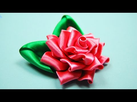Видео: Ажурная РОЗА Канзаши. Мастер-класс  / Satin Ribbon Rose Tutorial Kanzashi / ✿ NataliDoma