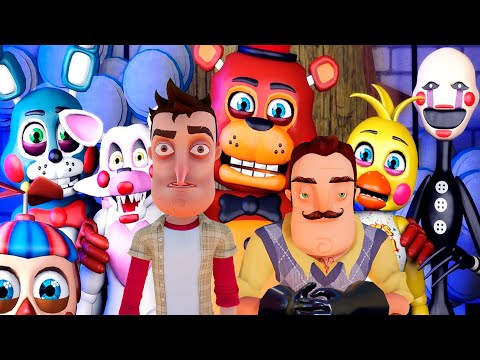 Видео: АНИМАТРОНИКИ ПУГАЮТ СОСЕДА!ПРИВЕТ СОСЕД И ФНАФ 2 В ГАРРИС МОД!FNAF 2 AND HELLO NEIGHBOR!ШОУ ХРИПЛЫХ!