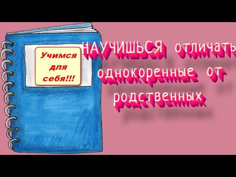 Видео: ПОСМОТРИ РОЛИК и СРАЗУ УЗНАЕШЬ, как ОТЛИЧИТЬ ОДНОКОРЕННЫЕ РОДСТВЕННЫЕ слова  от просто ОДНОКОРЕННЫХ