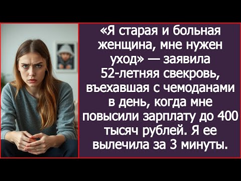 Видео: В день, когда мне повысили зарплату свекровь внезапно «заболела» и приехала с чемоданами.
