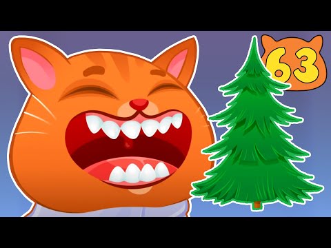 Видео: Суровый КОТИК БУБУ №62. Наряжаем елку на Новый Год. Мультик ИГРА про котят на канале Хвостик ТВ