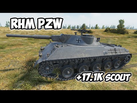 Видео: Rhm. Pzw. - 3 Фрагов 17.1K Засвета - Самый плохой разведчик! - World Of Tanks