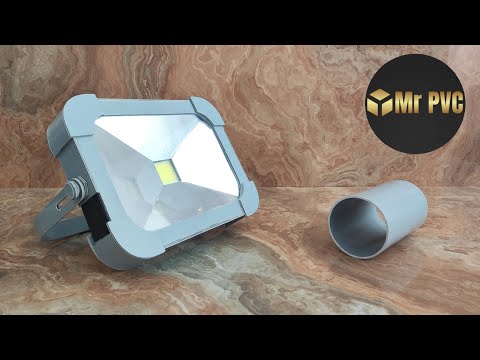 Видео: Простой и мощный самодельный прожектор из ПВХ трубы
