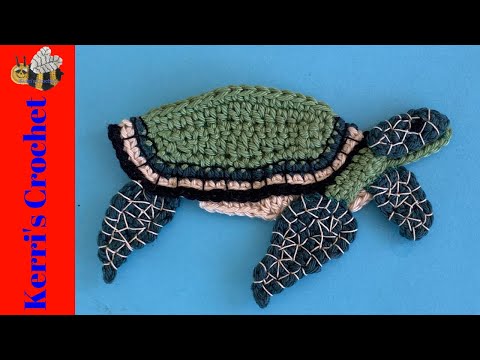 Видео: Учебник по вязанию крючком черепахи – Учебник по вязанию крючком аппликации