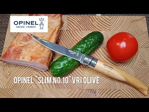 Видео: Шикарный филейный  нож: Opinel "Slim No.10" VRI Olive,art. 000645.